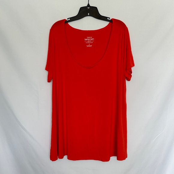 Torrid Orange Super Soft Short Sleeve Shirt‎ - Picture 1 of 6